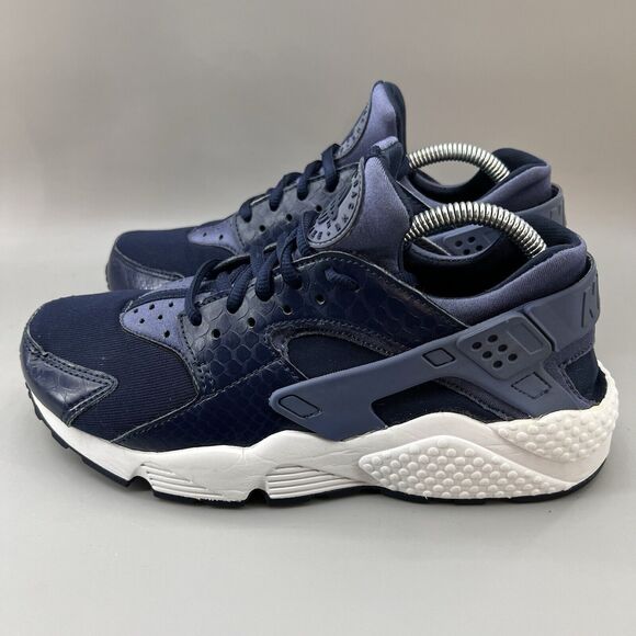 Nike Air Huarache Women Size 7.5 Shoes Diffused Blue White Sneakers 634835-408 - Picture 3 of 8